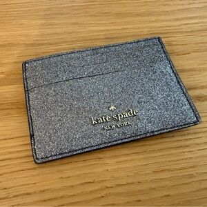 Kate Spade Silver Glitter Card Holder